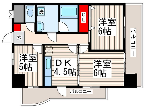 サンモ－リスの物件間取画像